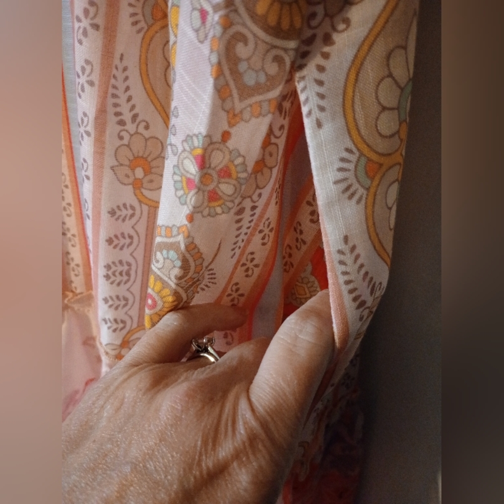 Davi & Dani Pink Coral Patterned Sleeveless Maxi Dress with Lining Size Medium - Picture 11 of 14